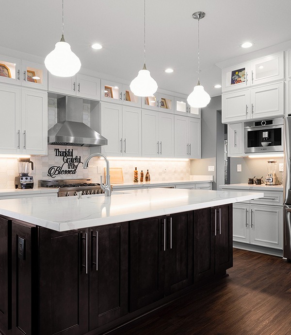 Elegant Shaker White Cabinetry with White Countertop