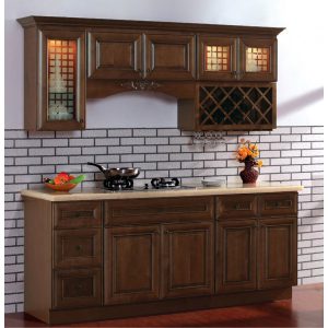 Coffee Square Cabinetry at the kitchen with backsplash