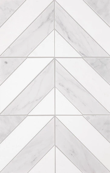 Saran White & Thassos Floor Tiles