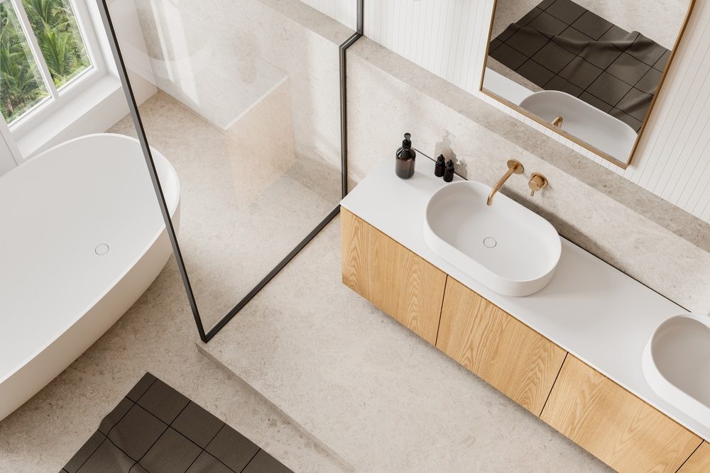 double vanity bathroom ideas showcasing sleek designs and contemporary trends for 2024.