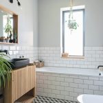 Bathroom tile trends 2024 showcasing modern patterns, colors, and designs.