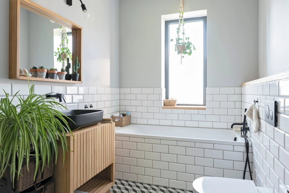 Bathroom tile trends 2024 showcasing modern patterns, colors, and designs.