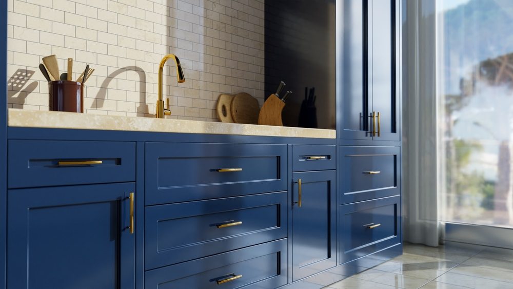 Beautifully refaced kitchen cabinets with a modern design.