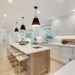 Modern kitchen remodel showcasing white cabinets and stainless-steel appliances, reflecting high ROI.