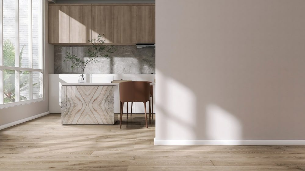 Installing laminate flooring in a modern living room
