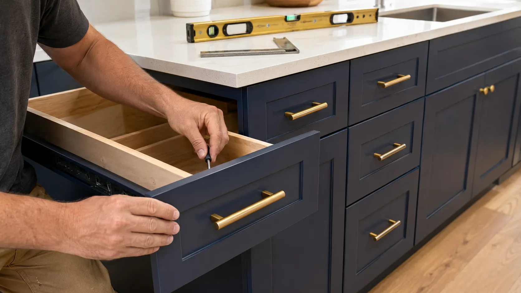 How to Install Drawer Pulls and Cabinet Knobs