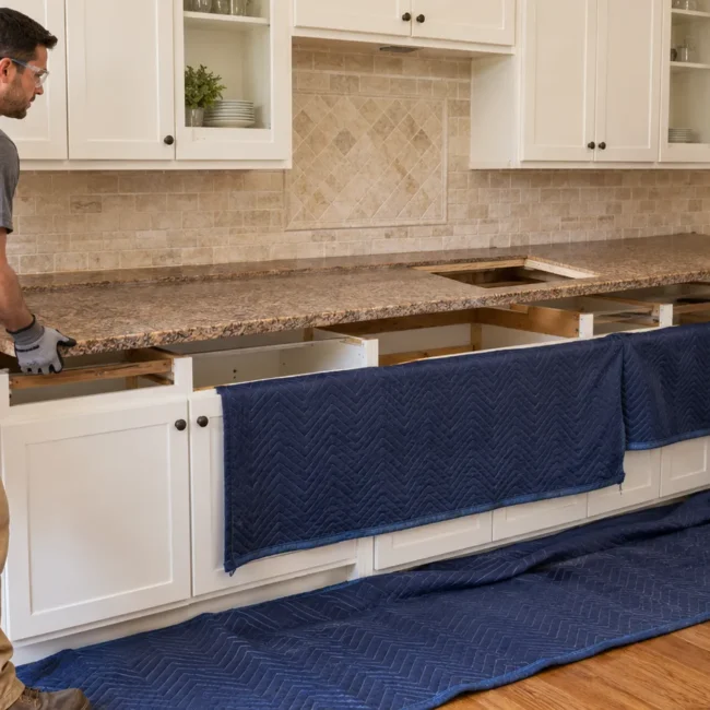 how to remove a kitchen countertop