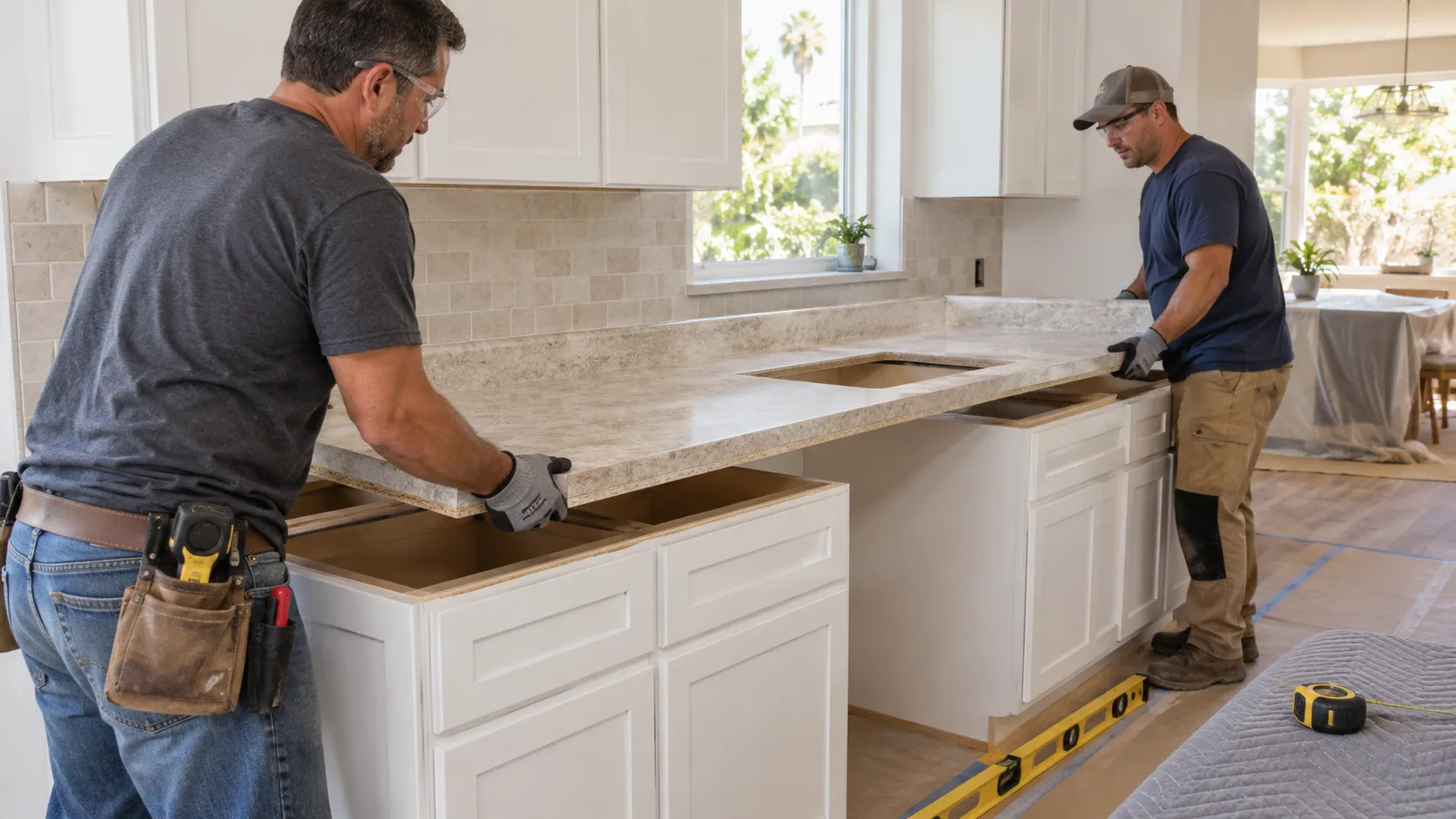 how to install laminate countertops